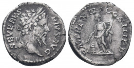 SEPTIMIUS SEVERUS. (193-211 AD). Denarius. Rome.

Obv : SEVERVS PIVS AVG.
Head of Septimius Severus, laureate, right.

Rev : P M TR P XIIII COS III P ...