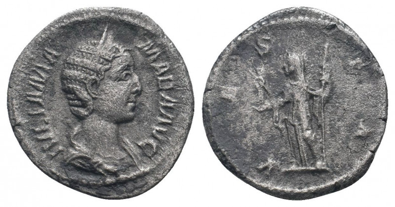 JULIA MAMAEA (Augusta, 222-235). Denarius. Rome.IVLIA MAMAEA AVG: Bust of Julia ...