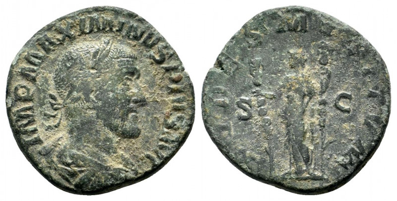 MAXIMINUS I.235-238.Rome mint. AE Sestertius. IMP MAXIMINVS PIVS AVG, bust of Ma...