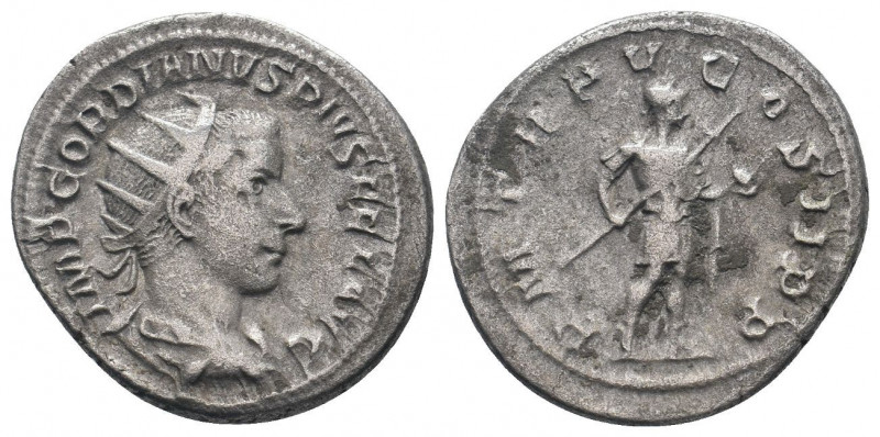 GORDIAN III.238-244 AD. Rome mint.AR Antoninianus.IMP GORDIANVS PIVS FEL AVG, bu...