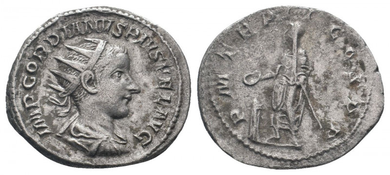 GORDIAN III.238-244 AD. Rome mint.AR Antoninianus.IMP CAES M ANT GORDIANVS AVG, ...