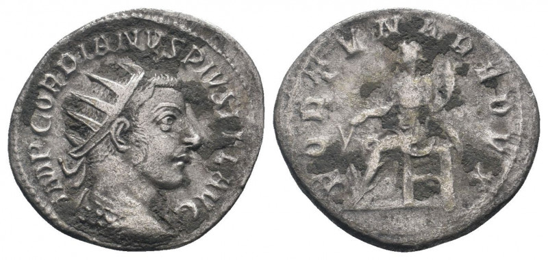 GORDIAN III.238-244 AD. Rome mint.AR Antoninianus.IMP GORDIANVS PIVS FEL AVG, Bu...