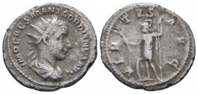 GORDIAN III (238-244). Antoninianus. Rome.

Obv : IMP CAES M ANT GORDIANVS AVG.
Bust of Gordian III, radiate, draped, cuirassed, right.

Rev : VIRTVS ...