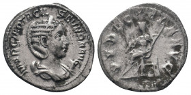 OTACILIA SEVERA (Augusta, 244-249). Antoninianus. Rome.MARCIA OTACIL SEVERA AVG, Bust of Otacilia Severa, diademed, draped, right / PVDICITIA AVG: Pud...