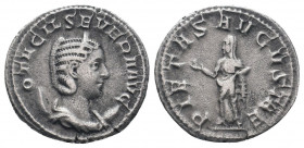 OTACILIA SEVERA (Augusta, 244-249). Antoninianus. Rome.OTACIL SEVERA AVG: Bust of Otacilia Severa, diademed, draped, on crescent, right / PIETAS AVGVS...