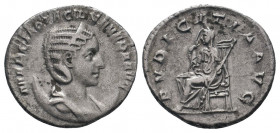 OTACILIA SEVERA (Augusta, 244-249). Antoninianus. Rome.MARCIA OTACIL SEVERA AVG, Bust of Otacilia Severa, diademed, draped, right / PVDICITIA AVG: Pud...