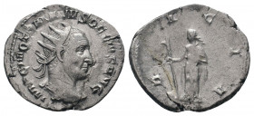 TRAJANUS DECIUS (249-251). Antoninianus. Rome.IMP C M Q TRAIANVS DECIVS AVG, Bust of Trajan Decius, radiate, draped, cuirassed, right / DACIA: Dacia, ...