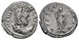 HERENNIA ETRUSCILLA (Augusta, 249-251). Antoninianus. Rome.HER ETRVSCILLA AVG, Bust of Herennia Etruscilla, diademed, draped, on crescent, right / PVD...