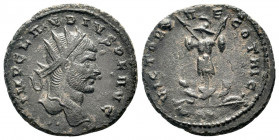 CLAUDIUS II .268-270 AD.Cyzicus mint. Antoninianus.IMP CLAVDIVS P F AVG: Bust of Claudius Gothicus, radiate, draped, right / VICTORIAE GOTHIC: Trophy ...