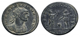 AURELIAN (270-275). Antoninianus. Serdica.

Obv: IMP AVRELIANVS AVG. 
Radiate and cuirassed bust right. 
Rev: RESTITVT ORBIS / * / KA • A •. 
Female f...