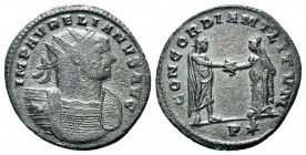 AURELIAN.270-275 AD. Siscia mint.Antoninianus.IMP AVRELIANVS AVG, bust of Aurelian, radiate, draped, right or bust of Aurelian, radiate, cuirassed, ri...