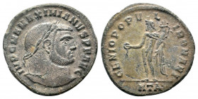 MAXIMINUS II (305-309 AD). Follis. Antioch.

Obv : IMP C M A MAXIMIANVS P F AVG.
Head of Maximian, laureate, right.

Rev : GENIO POPV-L-I ROMANI.
Geni...