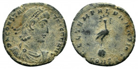 CONSTANTIUS II (337-361). Follis. Antioch.

Obv: D N CONSTANTIVS P F AVG.
Diademed, draped and cuirassed bust right.
Rev: FEL TEMP REPARATIO / (star) ...