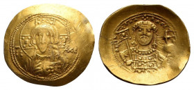 MICHAEL VII DUCAS (1071-1078). GOLD Histamenon Nomisma. Constantinople.

Obv: IC - XC.
Facing bust of Christ Pantokrator.
Rev: + MIXAHΛ BACIΛ O Δ.
Fac...