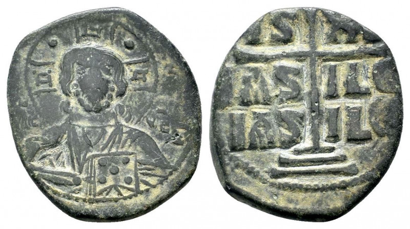 ROMANUS III. 1028-1034 AD.Constantinople mint. Class B anonymous follis. IC XC t...