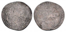 NETHERLANDS. West Friesland. Lion Dollar or Leeuwendaalder (1638)
Obv: MO ARG PRO CONFOE BELG WEST. 
Knight standing left, head right, holding up garn...