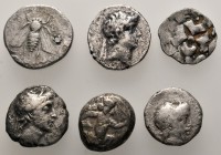 6 Silver ancient coins.SOLD AS SEEN. NO RETURN.