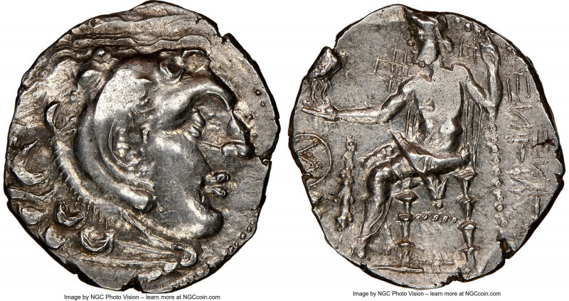 LOWER DANUBE. Imitating Alexander III the Great. Ca. 3rd century BC. AR drachm (...