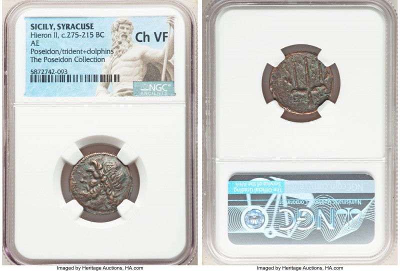 SICILY. Syracuse. Hieron II (ca. 275-215 BC). AE litra (20mm, 6h). NGC Choice VF...