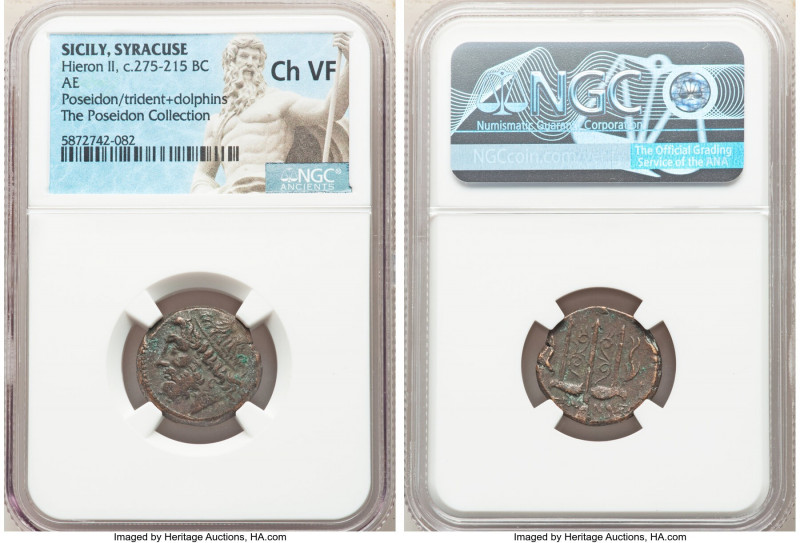 SICILY. Syracuse. Hieron II (ca. 275-215 BC). AE litra (19mm, 1h). NGC Choice VF...