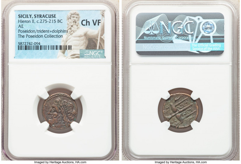 SICILY. Syracuse. Hieron II (ca. 275-215 BC). AE litra (19mm, 2h). NGC Choice VF...