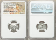 MACEDONIAN KINGDOM. Alexander III the Great (336-323 BC). AR drachm (18mm, 12h). NGC XF. Posthumous issue of 'Colophon', 310-301 BC. Head of Heracles ...