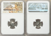 MACEDONIAN KINGDOM. Alexander III the Great (336-323 BC). AR drachm (17mm, 4.25 gm, 12h). NGC Choice VF 5/5 - 3/5. Early posthumous issue of Magnesia,...
