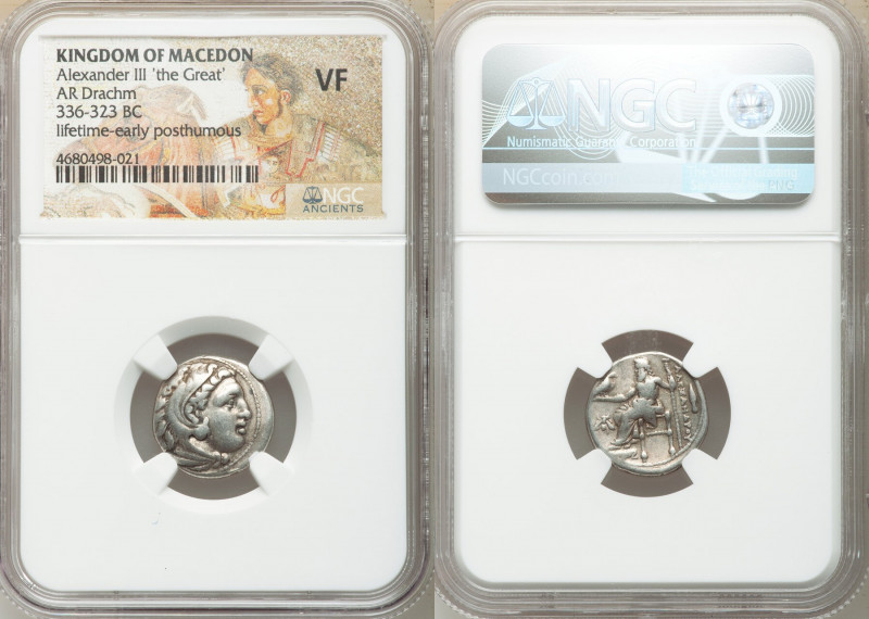MACEDONIAN KINGDOM. Alexander III the Great (336-323 BC). AR drachm (17mm, 12h)....