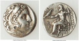MACEDONIAN KINGDOM. Alexander III the Great (336-323 BC). AR drachm (17mm, 4.39 gm, 6h). XF. Early posthumous issue of Lampsacus, ca. 323-317 BC. Head...