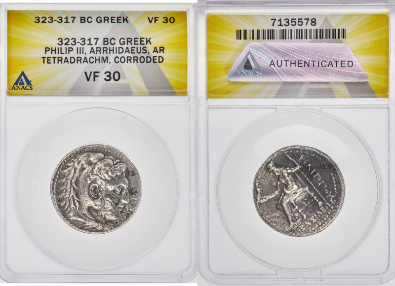MACEDONIAN KINGDOM. Philip III Arrhidaeus (323-317 BC). AR tetradrachm (27mm, 11...