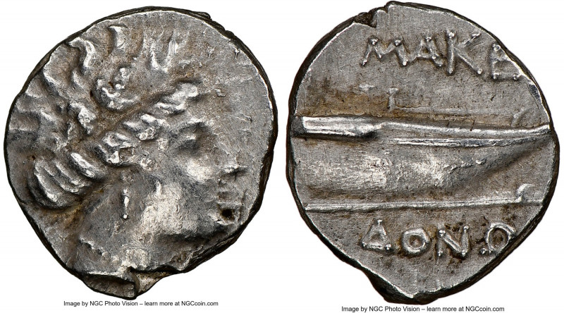 MACEDONIAN KINGDOM. Ca.187-168 BC. AR tetrobol (14mm, 12h). NGC AU, brushed. Aut...
