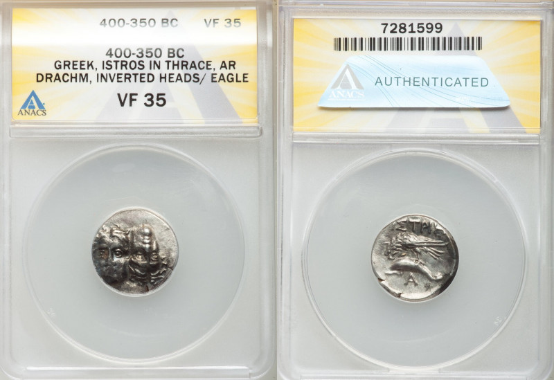 MOESIA. Istrus. Ca. 4th century BC. AR drachm (19mm, 12h). ANACS VF 35. Two faci...