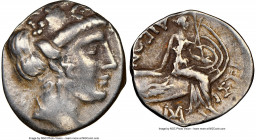 EUBOEA. Histiaea. Ca. 3rd-2nd centuries BC. AR tetrobol (15mm, 3h). NGC VF. Head of nymph right, wearing vine-leaf crown, earring and necklace / IΣTI-...