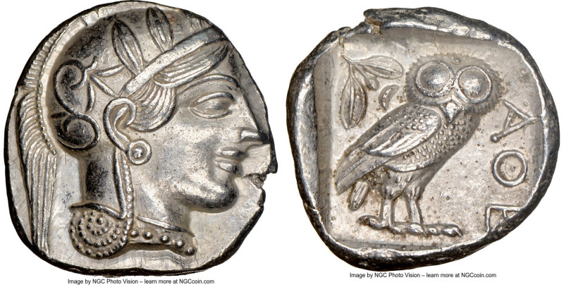 ATTICA. Athens. Ca. 440-404 BC. AR tetradrachm (25mm, 17.19 gm, 11h). NGC Choice...