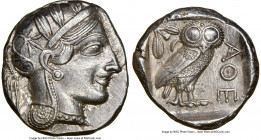 ATTICA. Athens. Ca. 440-404 BC. AR tetradrachm (24mm, 17.18 gm, 2h). NGC Choice AU 5/5 - 3/5, brushed. Mid-mass coinage issue. Head of Athena right, w...
