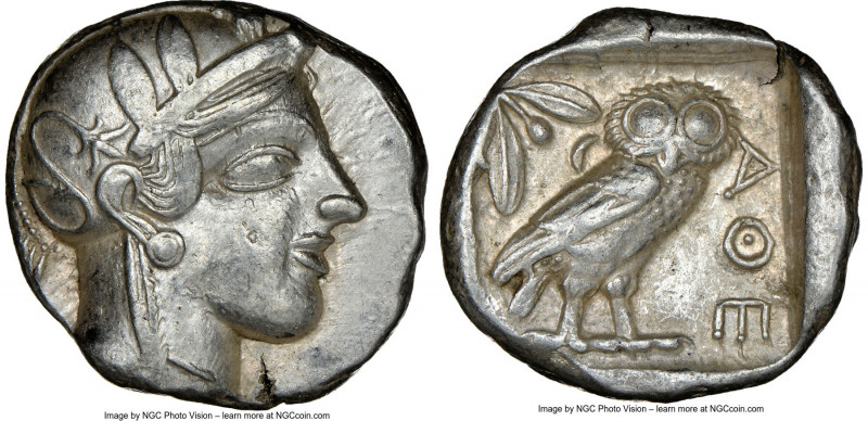 ATTICA. Athens. Ca. 440-404 BC. AR tetradrachm (24mm, 17.16 gm, 5h). NGC XF 5/5 ...