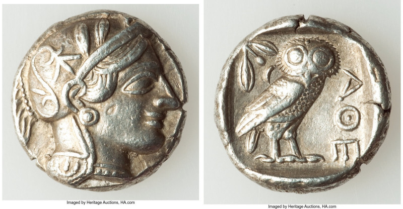 ATTICA. Athens. Ca. 440-404 BC. AR tetradrachm (25mm, 17.13 gm, 5h). XF, marks. ...