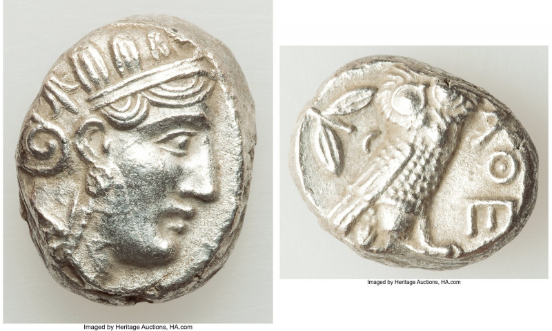 ATTICA. Athens. Ca. 393-294 BC. AR tetradrachm (23mm, 16.88 gm, 7h). Choice AU, ...