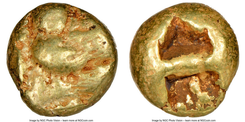 IONIA. Ephesus. Ca. 600-550 BC. EL sixth-stater or hecte (9mm). NGC Choice Fine ...