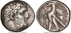 PHOENICIA. Tyre. 126/5 BC-AD 65/6. AR shekel (24mm, 14.03 gm, 12h). NGC Choice Fine 4/5 - 3/5. Dated Civic Year 162 (36/7 AD). Laureate head of Melkar...