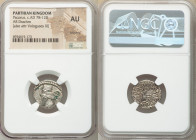 PARTHIAN KINGDOM. Pacorus I (ca. AD 78-120). AR drachm (18mm, 12h). NGC AU, brushed. Ecbatana. Bust of Pacorus left with long pointed beard, wearing d...