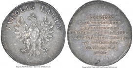 Leopold II silver "Homage in Tyrol" Jeton 1790 MS63 NGC, Montenuovo-2194. 20mm. TYROLIS LAETA. Crowned eagle, wings spread, head left / HOMAGIVM / LEO...