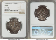 Philip IV Cob 4 Reales 1653 P-E-PH XF40 NGC, Potosi mint, KM18. 29mm. 13.71gm. 

HID09801242017

© 2020 Heritage Auctions | All Rights Reserved