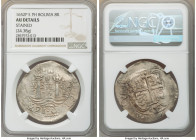 Philip IV Cob 8 Reales 1652 P-E-PH AU Details (Stained) NGC, Potosi mint, KM21. 39mm. 24.38gm. 

HID09801242017

© 2020 Heritage Auctions | All Ri...