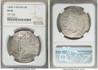 Philip IV Cob 8 Reales 1660 P-E VF20 NGC, Potosi mint, KM21. 37mm. 27.15gm. 

HID09801242017

© 2020 Heritage Auctions | All Rights Reserved