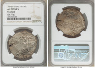 Charles II Cob 8 Reales 1691 P-VR AU Details (Stained) NGC, Potosi mint, KM26. 36mm. 26.99gm. 

HID09801242017

© 2020 Heritage Auctions | All Rig...
