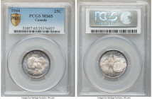 George VI 25 Cents 1944 MS65 PCGS, Royal Canadian mint, KM35. Lilac and silver-blue toning. 

HID09801242017

© 2020 Heritage Auctions | All Right...