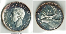 George VI Specimen "Maple Leaf" 25 Cents 1947 SP67 Cameo ICCS, Royal Canadian mint, KM37. Maple leaf variety. 

HID09801242017

© 2020 Heritage Au...