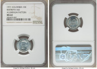 Republic aluminum Pattern 10 Centavos 1971 MS63 NGC, KM-Pn17, Restrepo-342. 

HID09801242017

© 2020 Heritage Auctions | All Rights Reserved