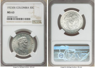 Republic 50 Centavos 1923-(b) MS63 NGC, Bogota mint, KM193.1. Light gray tone with cartwheel luster, fully struck. 

HID09801242017

© 2020 Herita...